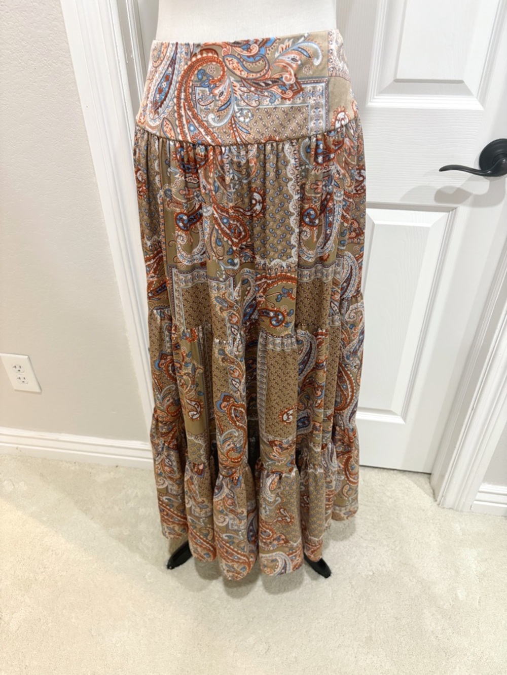 Natural Life Bohemian Paisley Maxi Skirt Size Small